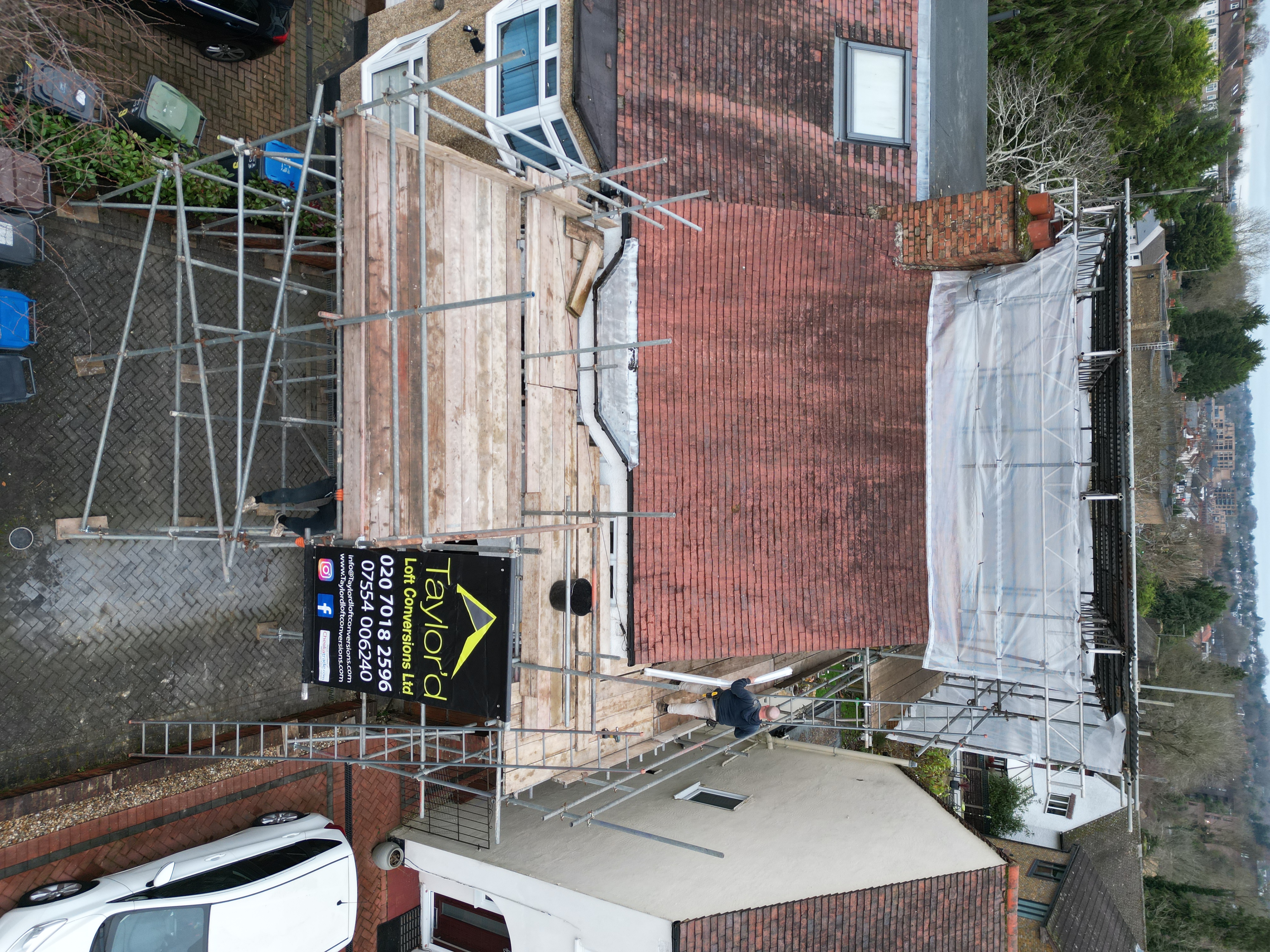 Residential renovation scaffolding project
